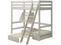 Flexa Classic casa hoogslaper met schuine ladder 90x200 whitewash