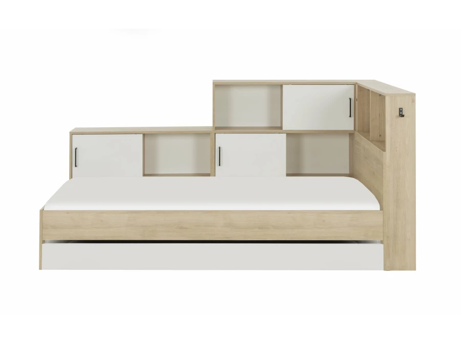 Diagone Erwan Opbergbed hout / wit