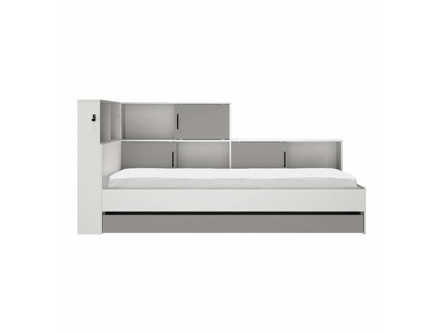 Diagone Erwan Opbergbed wit / grijs
