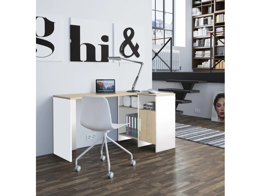 Diagone Liverpool hoekbureau wit - Afbeelding 4