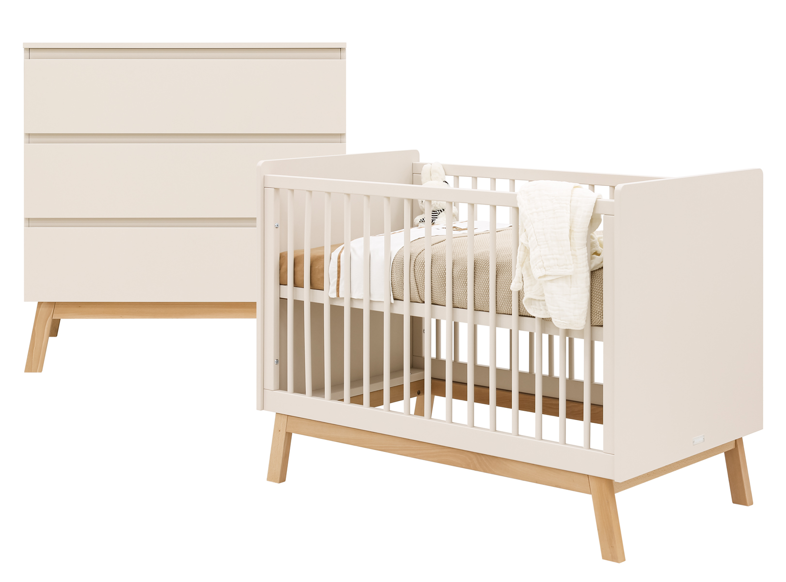 Bopita Saba 2-delige babykamer Dune / Naturel