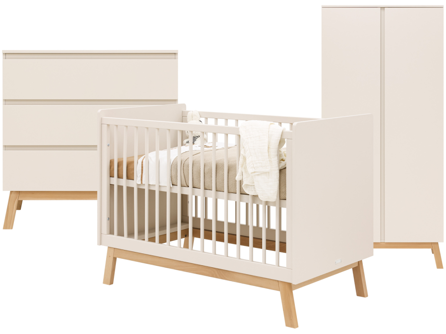 Bopita Saba 3-delige babykamer Dune / Naturel