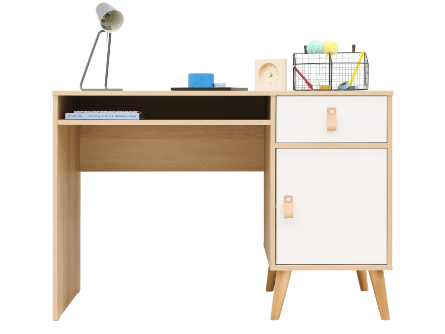 ToiToiKids Jort bureau wit / naturel - Afbeelding 3