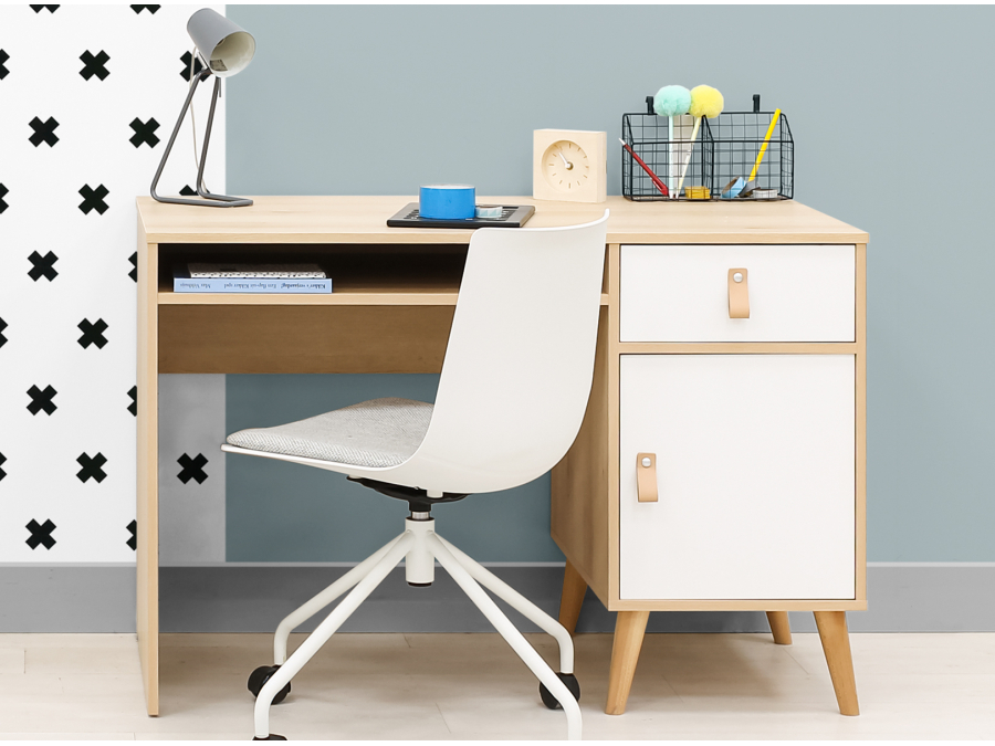 ToiToiKids Jort bureau wit / naturel - Afbeelding 5