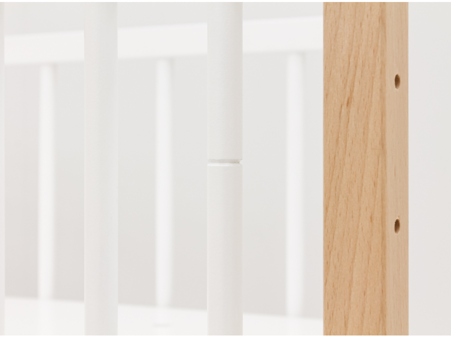 Bopita Flo Co-sleeper 90x50 wit / naturel - Afbeelding 6