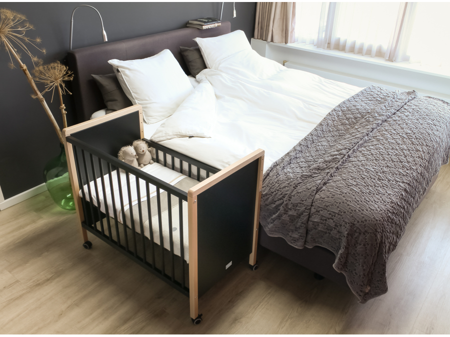 Bopita Flo Co-sleeper 90x50 mat zwart / naturel - Afbeelding 14