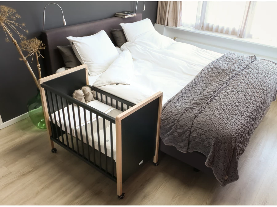 Bopita Flo Co-sleeper 90x50 mat zwart / naturel - Afbeelding 14