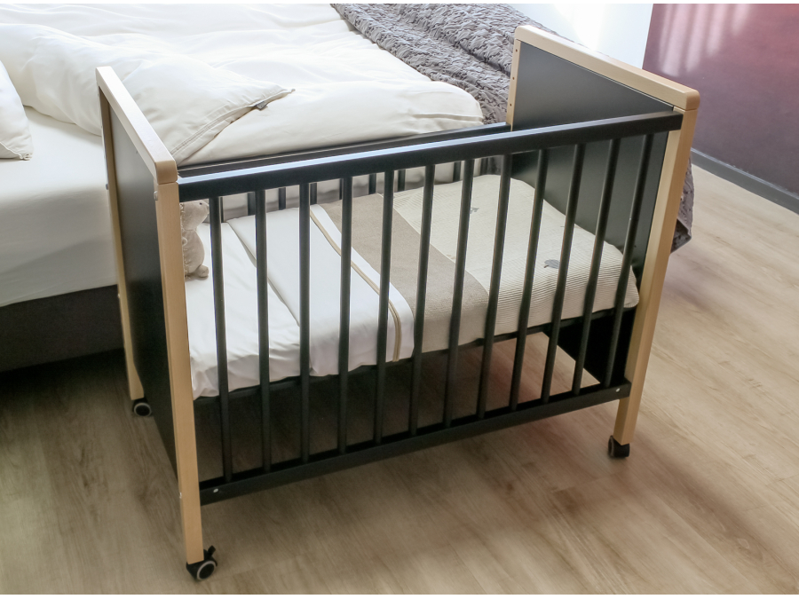 Bopita Flo Co-sleeper 90x50 mat zwart / naturel - Afbeelding 13