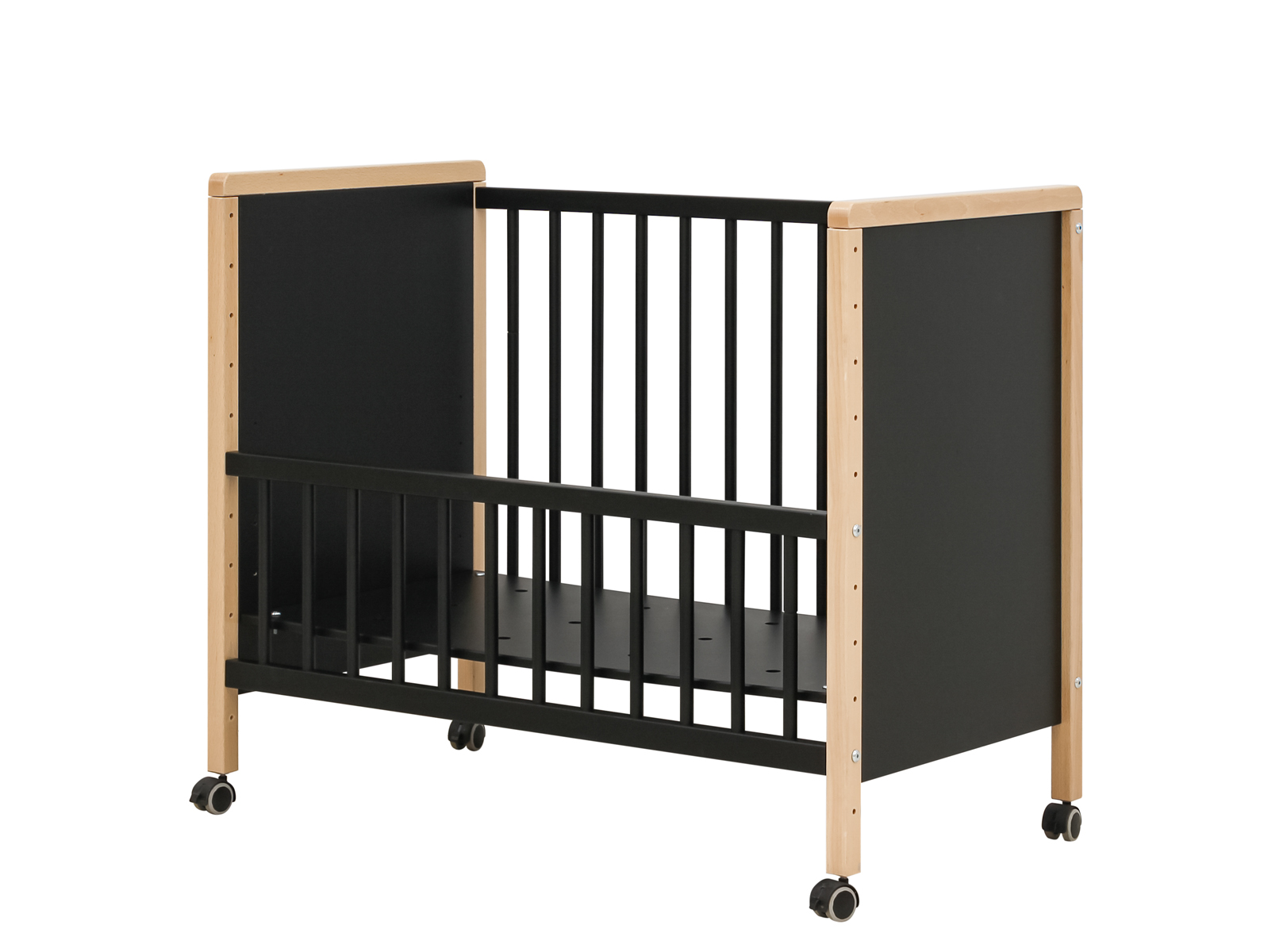 Bopita Flo Co-sleeper 90x50 mat zwart / naturel