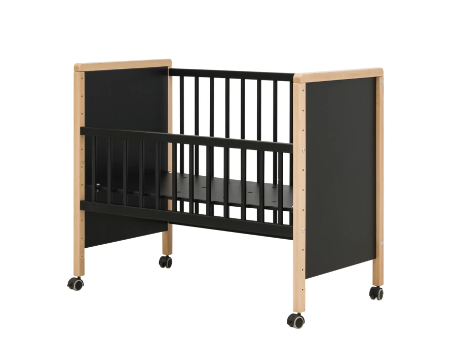 Bopita Flo Co-sleeper 90x50 mat zwart / naturel - Afbeelding 2