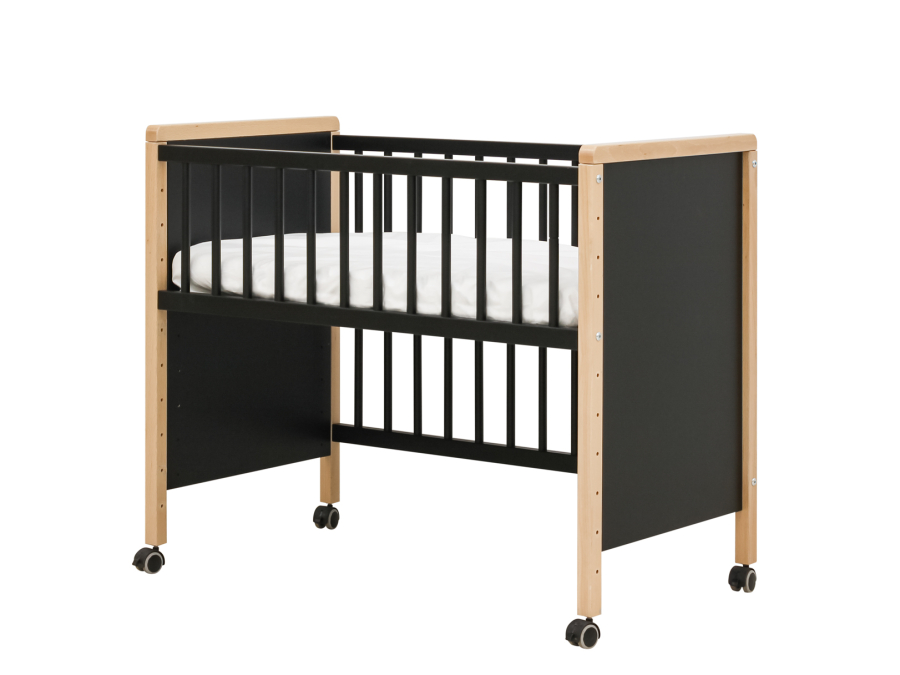 Bopita Flo Co-sleeper 90x50 mat zwart / naturel - Afbeelding 4