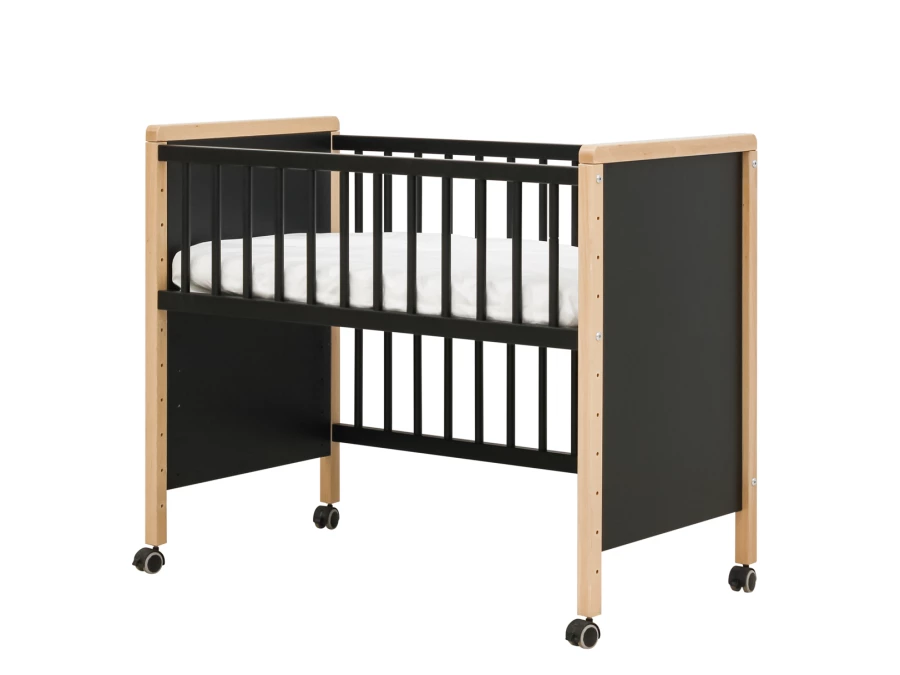 Bopita Flo Co-sleeper 90x50 mat zwart / naturel - Afbeelding 4