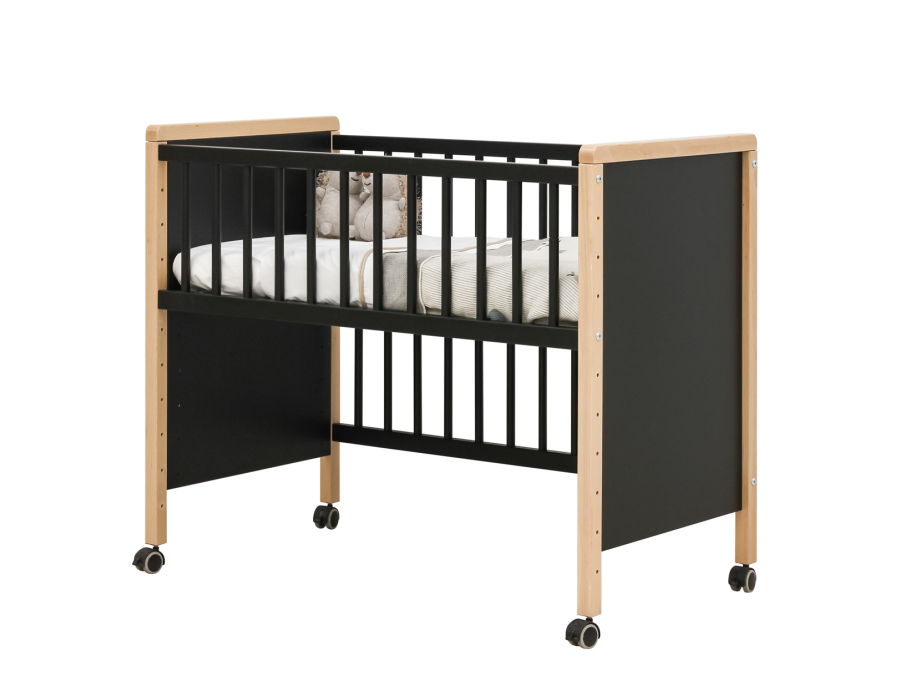 Bopita Flo Co-sleeper 90x50 mat zwart / naturel - Afbeelding 5