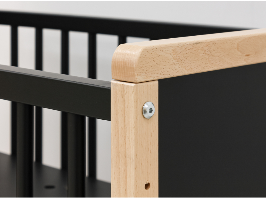 Bopita Flo Co-sleeper 90x50 mat zwart / naturel - Afbeelding 6