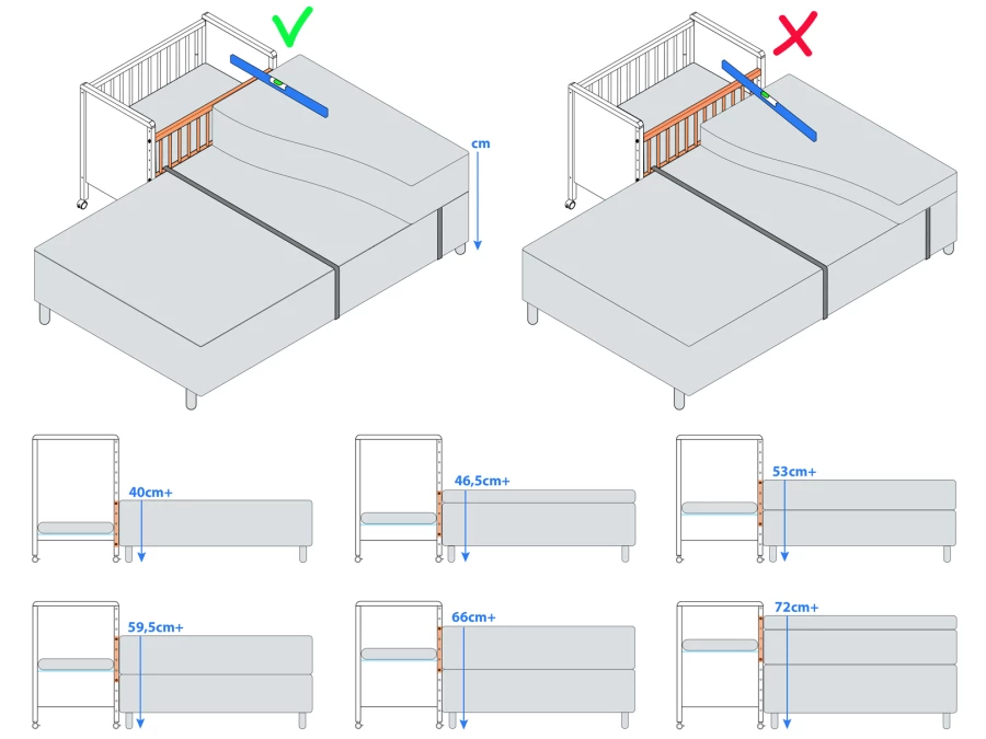 Bopita Flo Co-sleeper 90x50 mat zwart / naturel - Afbeelding 12