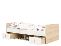 ToiToiKids Jort Kajuitbed 90x200 wit / naturel - Afbeelding 3