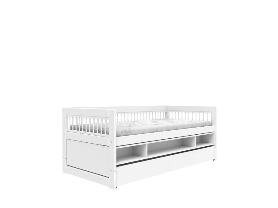Lifetime breeze kajuitbed met opbergruimte en bedlade 90x200 wit