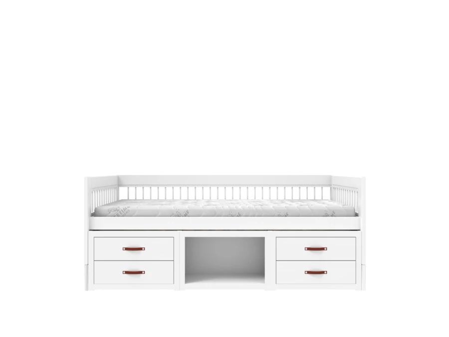 Lifetime breeze kajuitbed met boekenkast en lades 90x200 wit - Afbeelding 2
