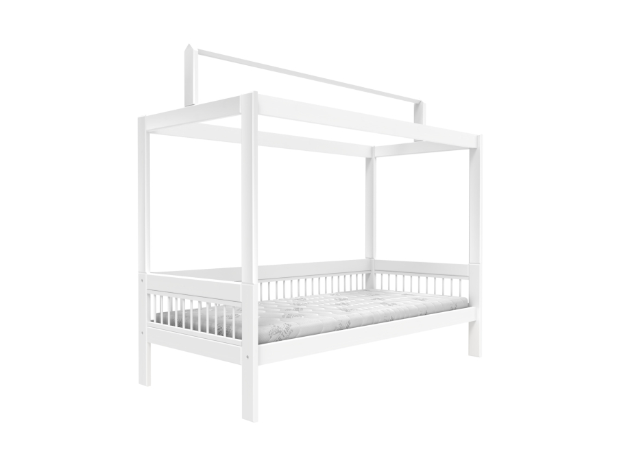 Lifetime breeze bed met dakframe 90x200 wit