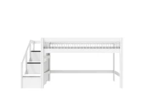 Lifetime breeze halfhoogslaper met trapkast 90x200 wit - Afbeelding 2