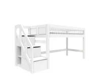 Lifetime breeze halfhoogslaper met trapkast 90x200 wit