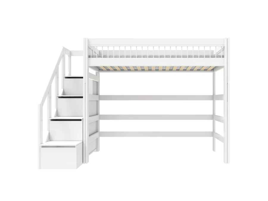 Lifetime breeze hoogslaper 177h met trapkast 90x200 wit - Afbeelding 2