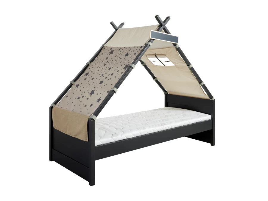 Cool Kids tipi bed Over the Moon 90x200 - zwart
