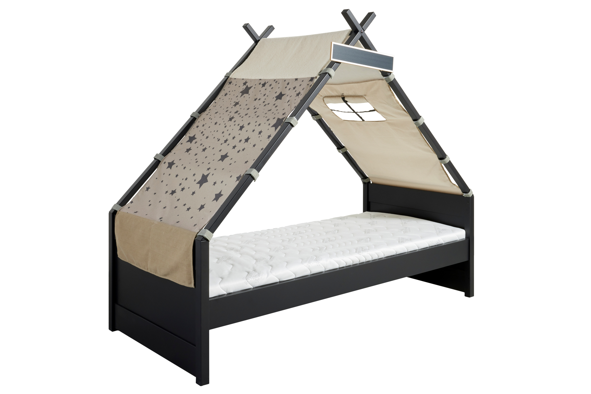 Cool Kids tipi bed Over the Moon 90x200 - zwart