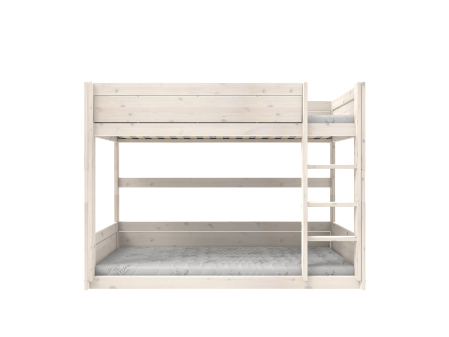 Lifetime laag stapelbed 90x200 whitewash - Afbeelding 2