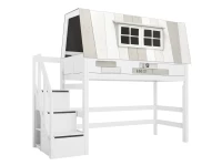 Lifetime my hangout hoogslaper met trapkast 90x200 - wit
