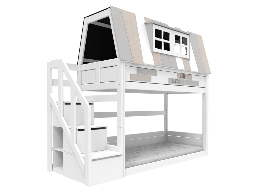 Lifetime my hangout laag bed met trapkast 90x200 - wit