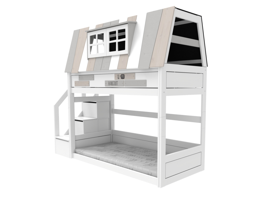 Lifetime my hangout laag bed met trapkast 90x200 - wit - Afbeelding 3