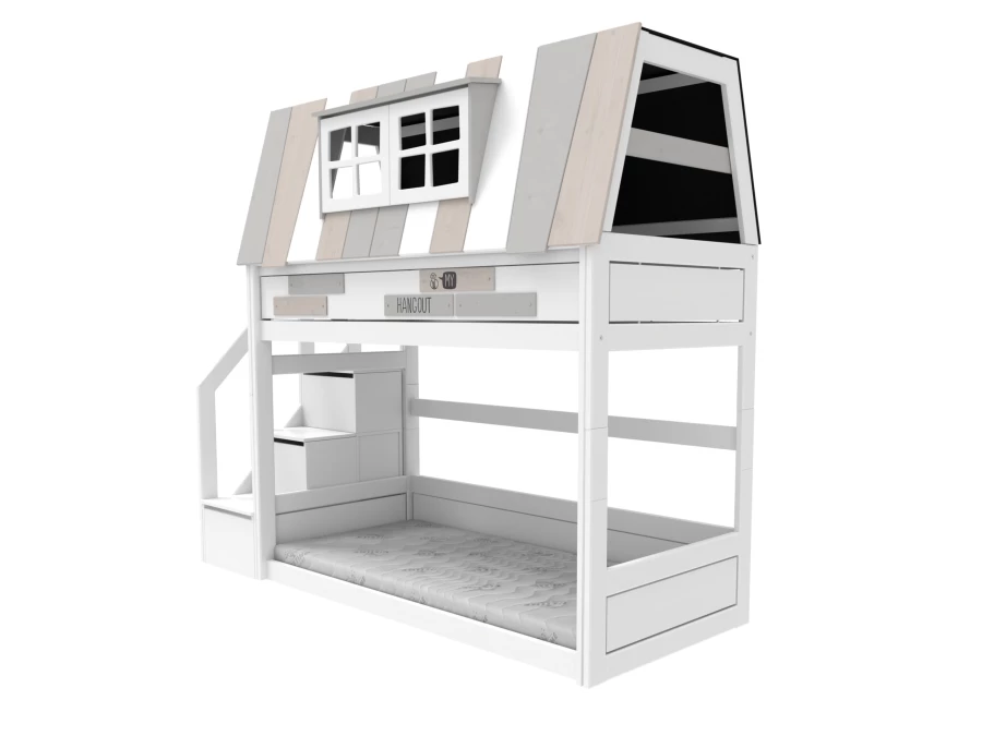 Lifetime my hangout laag bed met trapkast 90x200 - wit - Afbeelding 3