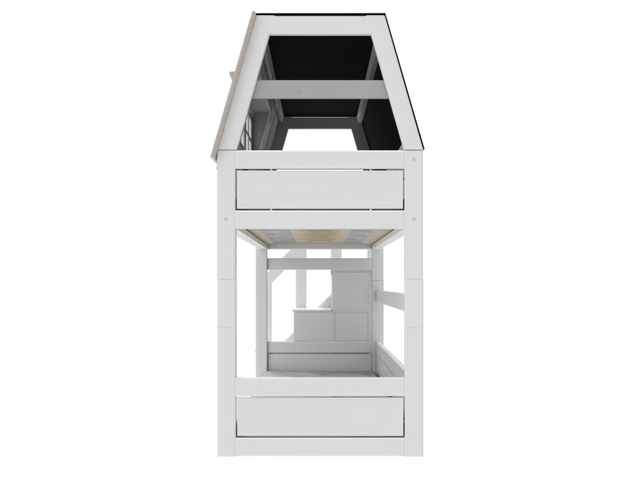 Lifetime my hangout laag stapelbed met trapkast 90x200 - wit - Afbeelding 3