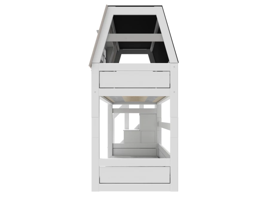 Lifetime my hangout laag stapelbed met trapkast 90x200 - wit - Afbeelding 3