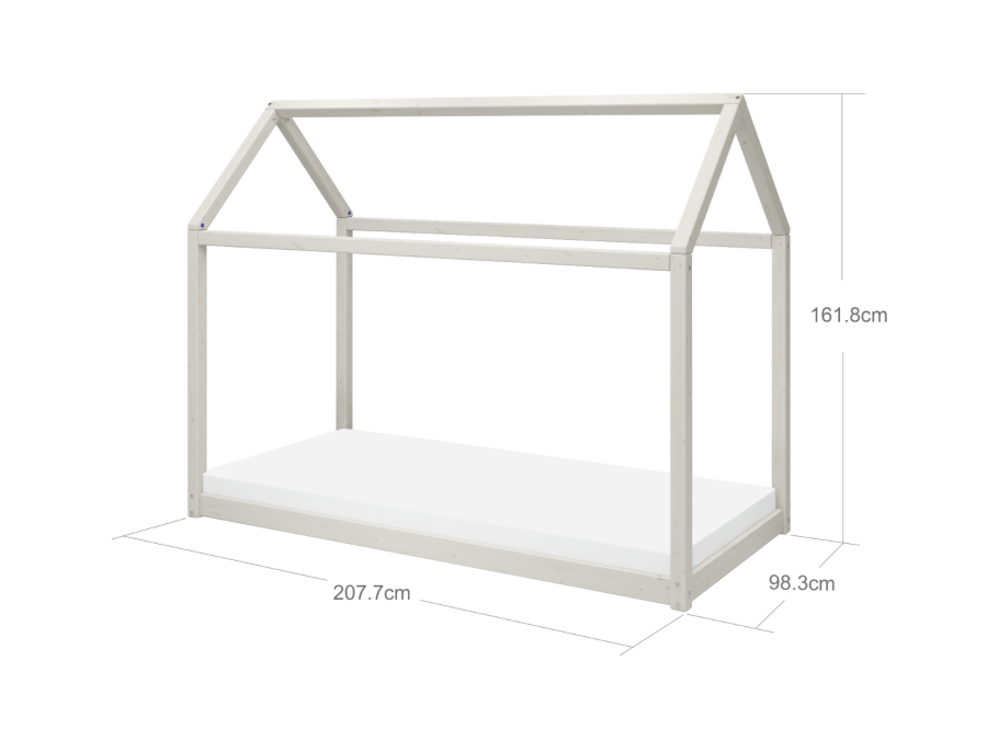 Flexa Cottage huisbed 90x200 - whitewash - Afbeelding 5