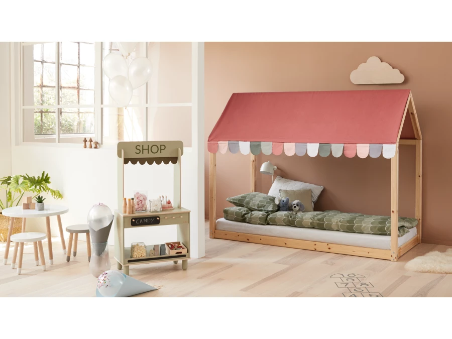 Flexa Cottage huisbed 90x200 - naturel - Afbeelding 9