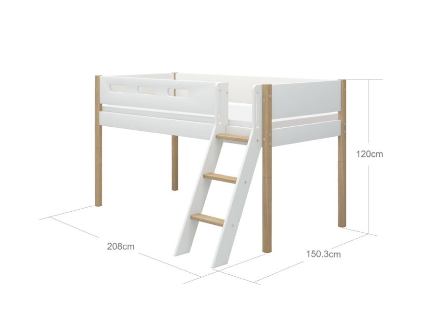 Flexa Nor Halfhoogslaper m. schuine ladder - Afbeelding 4