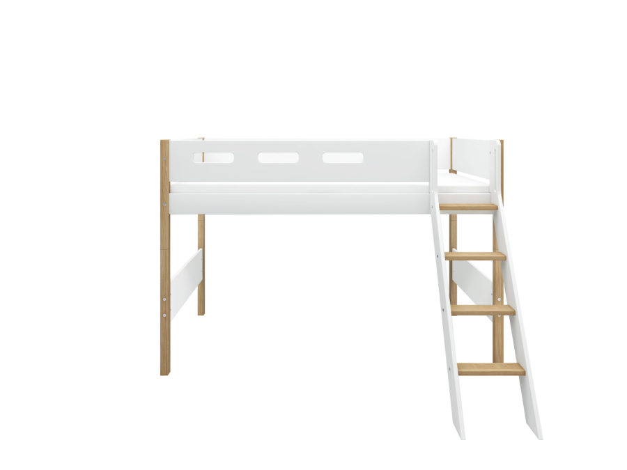 Flexa Nor Verhoogde halfhoogslaper m. schuine ladder - Afbeelding 3