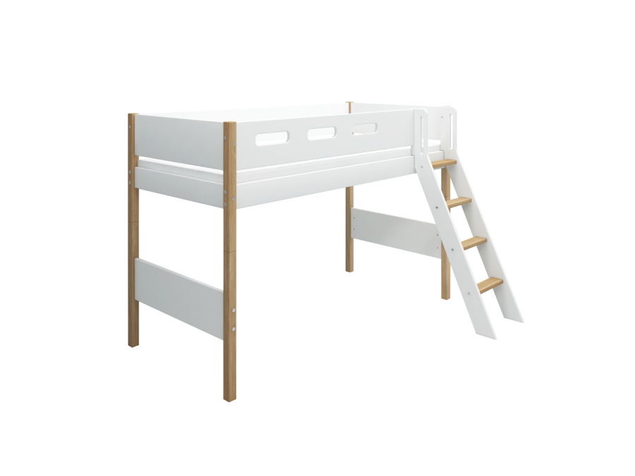 Flexa Nor Verhoogde halfhoogslaper m. schuine ladder - Afbeelding 4