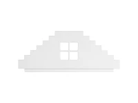 Lifetime trapgevel top voor boekenkast wit