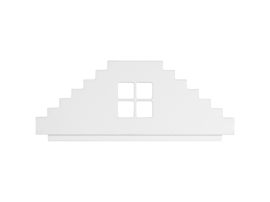 Lifetime trapgevel top voor boekenkast wit