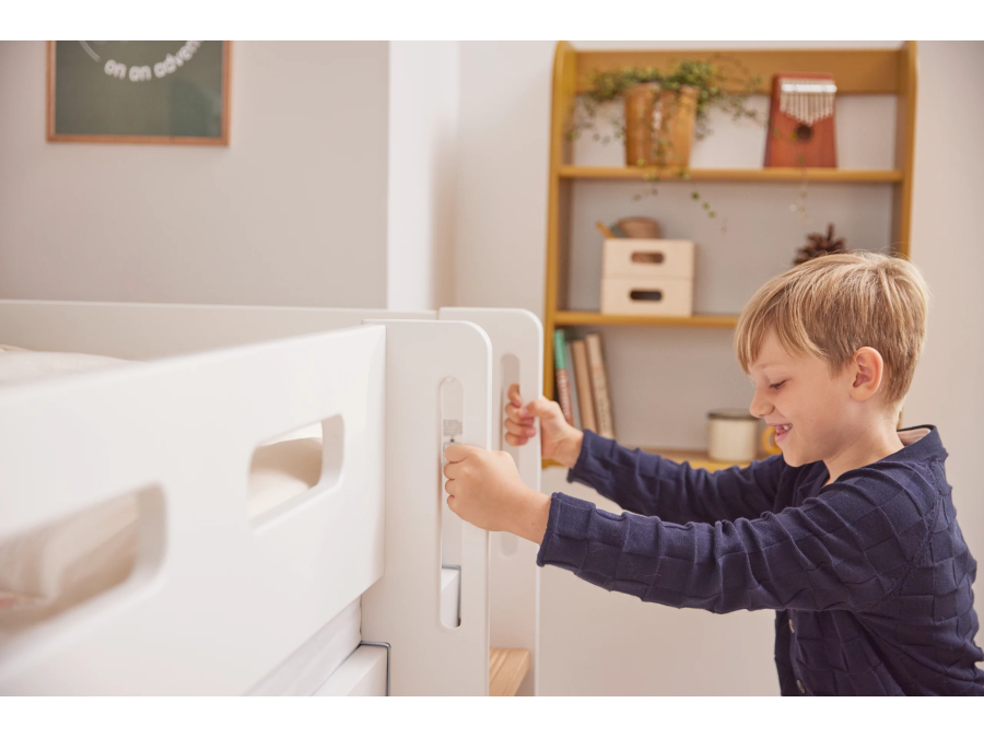 Flexa Nor boomhut halfhoogslaper rechte ladder - wit - Afbeelding 5