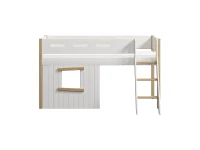 Flexa Nor boomhut halfhoogslaper schuine ladder - eiken - Afbeelding 2