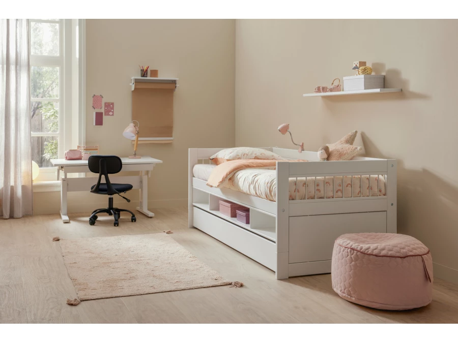 Lifetime breeze kajuitbed met opbergruimte en bedlade 90x200 wit - Afbeelding 2