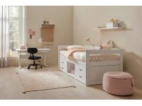 Lifetime breeze kajuitbed met boekenkast en lades 90x200 wit - Afbeelding 4