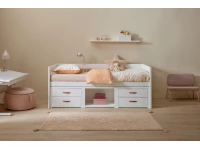Lifetime breeze kajuitbed met boekenkast en lades 90x200 wit - Afbeelding 3