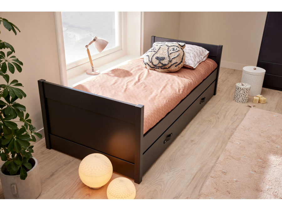 Cool Kids bed 90x200 - zwart - Afbeelding 2