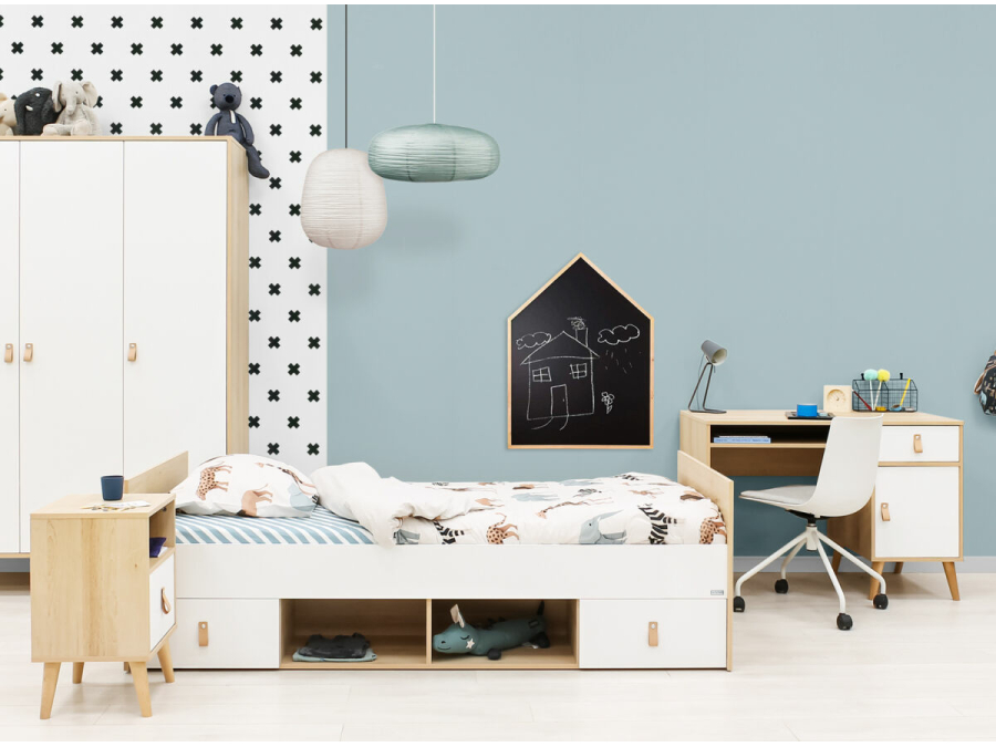 ToiToiKids Jort bureau wit / naturel - Afbeelding 6