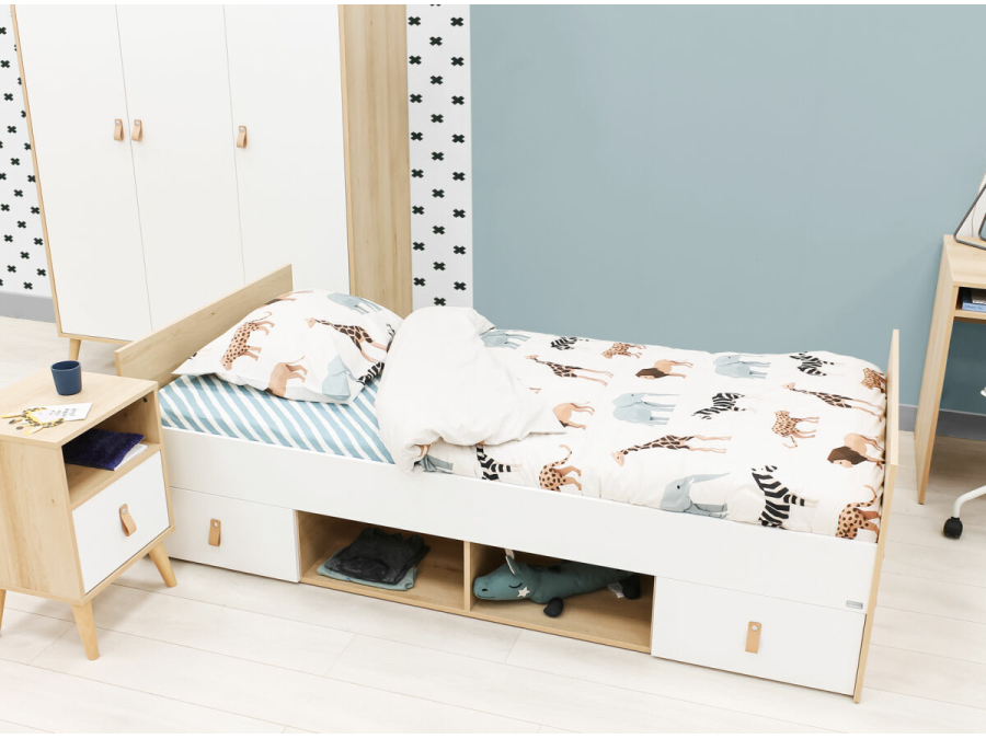 ToiToiKids Jort Kajuitbed 90x200 wit / naturel - Afbeelding 9